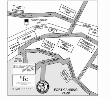 Hotel Fort Canning: 路径地图